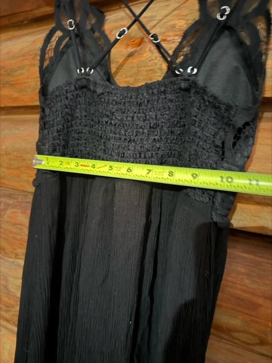 Rue 21 Black Lace Bodice Maxi Dress with Spaghetti Straps-SizeM - Picture 6 of 7
